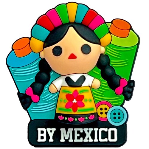Imán 3D Decorativo Muñeca Juanita By México