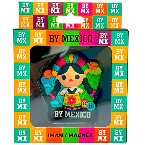 Imán 3D Decorativo Muñeca Juanita By México
