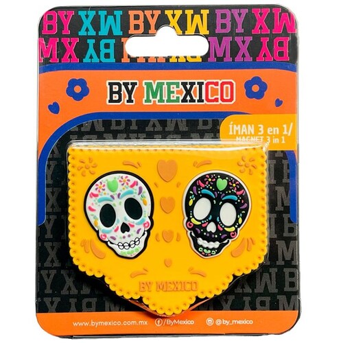 Set Imán Decorativo 3 en 1 Calaveras y Papel Picado By México