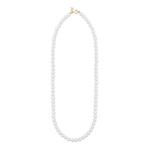 Collar de Perlas Blancas con W Westies
