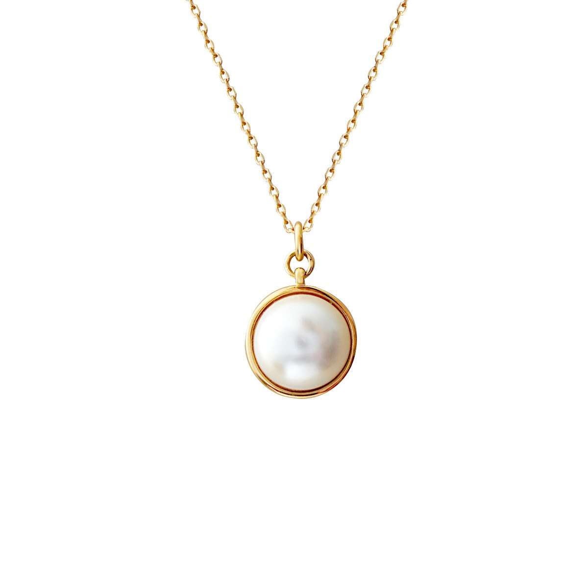 Dije con Cadena con Perla de Cabuchón Carre