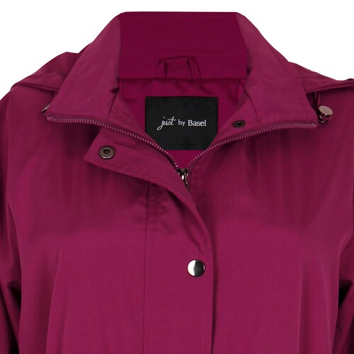 Gabardina Just By Basel Capucha con Cierre para Mujer Petite