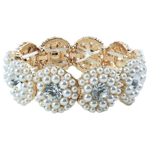 Pulsera Tipo Perlas Color Dorado C2C