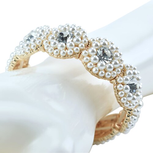 Pulsera Tipo Perlas Color Dorado C2C