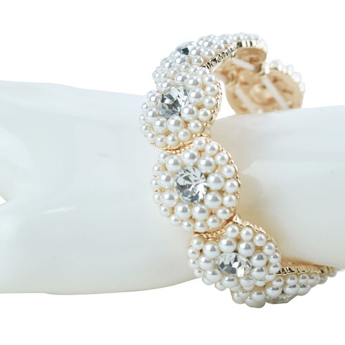 Pulsera Tipo Perlas Color Dorado C2C