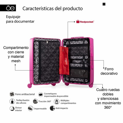 Maleta 24" High Soft Auranti I Rosa Cloe