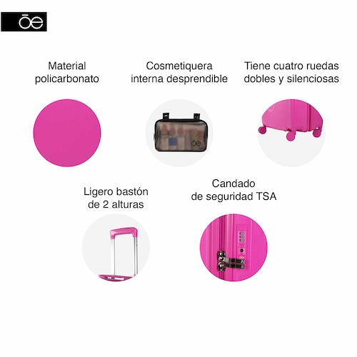Maleta 24" High Soft Auranti I Rosa Cloe