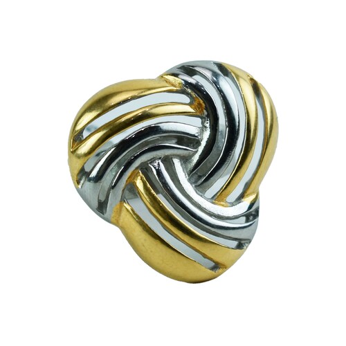 Anillo Triangular Simulando una Triada Dos Tonos para Mujer C2C