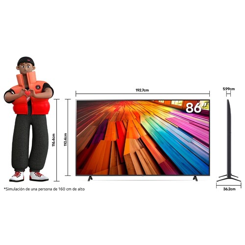 Pantalla LG 86 Pulgadas Uhd Ai Thinq 4K Smart Tv 86Ut8050Psb