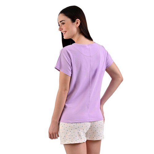 Pijama Manga Corta Y Short con Estampado de Osos Sho Shi By Guitit para Mujer