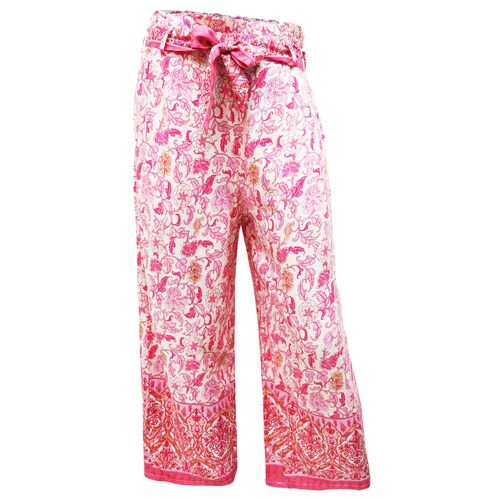 Pantalón Estampado con Resorte Cafeína para Mujer Petite