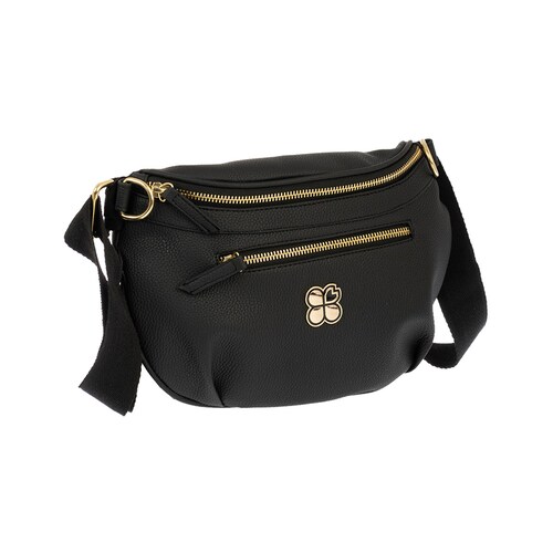 Bolso Cangurera Lover Color Negro  para Mujer