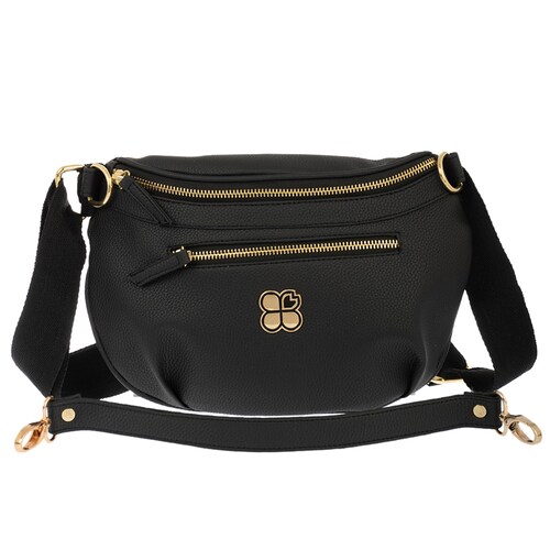 Bolso Cangurera Lover Color Negro  para Mujer
