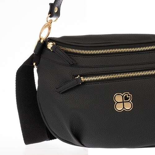 Bolso Cangurera Lover Color Negro  para Mujer