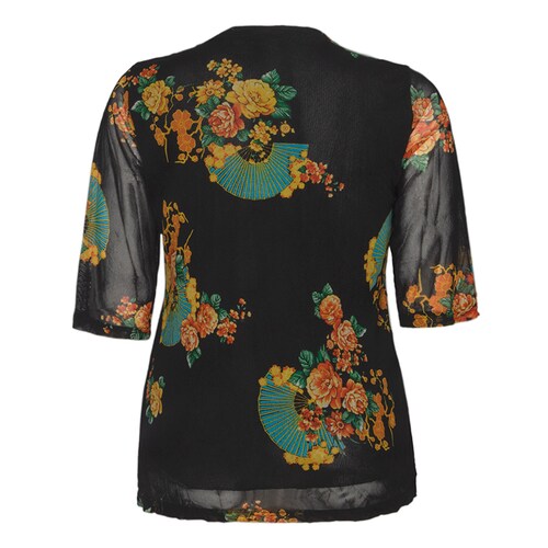 Blusa Manga Corta Y Cullo Redondo Ecof Ecofashion para Mujer