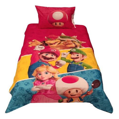 Edredón Individual Mario Bros Disney