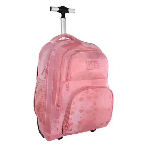 Mochila Rodante Rosa Pink Label