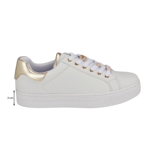 Tenis con Talón Dorado para Mujer G By Guess