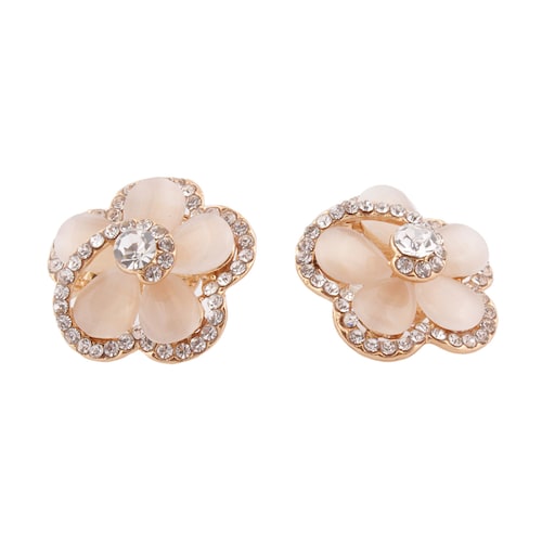 Aretes en Forma de Flor con Piedras Decorativas Lulu