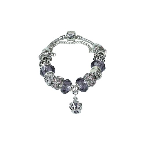 Pulsera Tipo Pandora con Dije de Corona Lulu