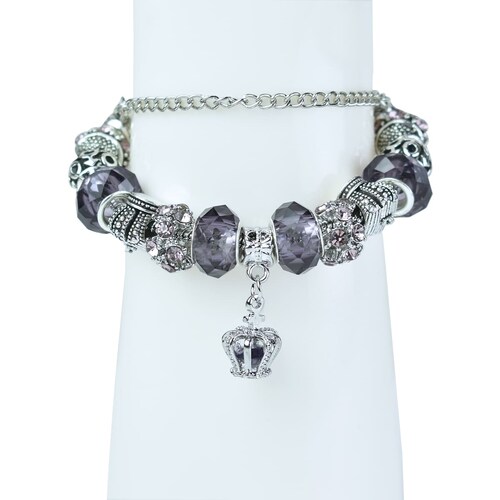 Pulsera Tipo Pandora con Dije de Corona Lulu
