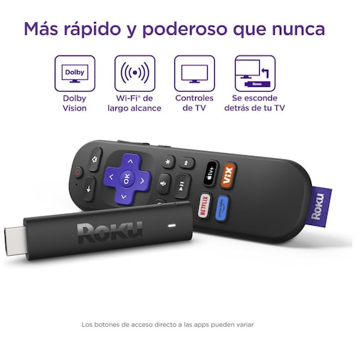 Dispositivo Roku Streaming Stick 4K