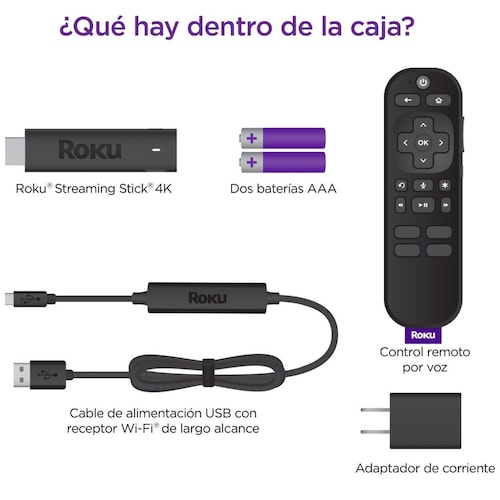 Dispositivo Roku Streaming Stick 4K