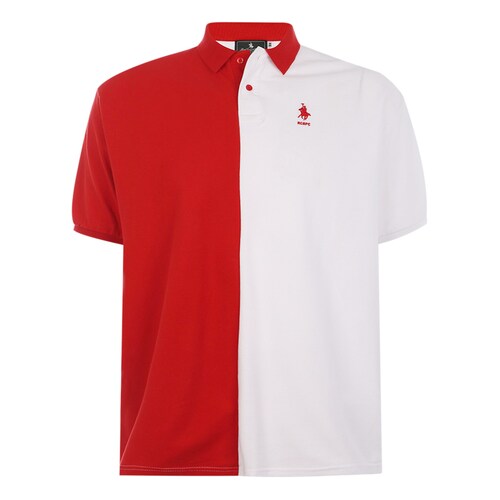 Playera Polo Club Diseño Bitono para Hombre Plus
