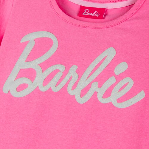 Playera para Niña Manga Corta con Estampado Barbie