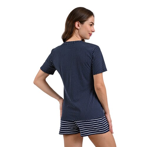 Pijama de Algodón con Manga Corta para Mujer Isotoner