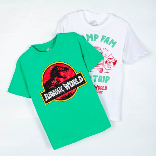 Set Playeras Manga Corta para Niño Jurassic World
