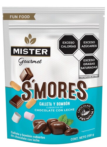  Galleta Y Bombón Cubierto de Chocolate con Leche 250G Mr Pistacho