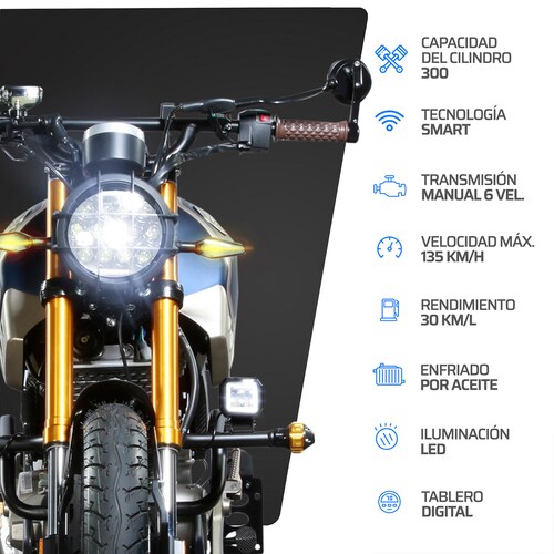 Motocicleta Vento Screamer Sportivo 300Cc Azul 2025