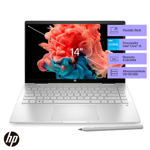 Laptop Touch Hp Pavilion 360 14-Ek0010 Intel Core I3 8Gb Ram 512Gb