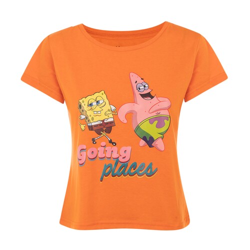 Playera con Estampado para Mujer Juniors Bob Esponja
