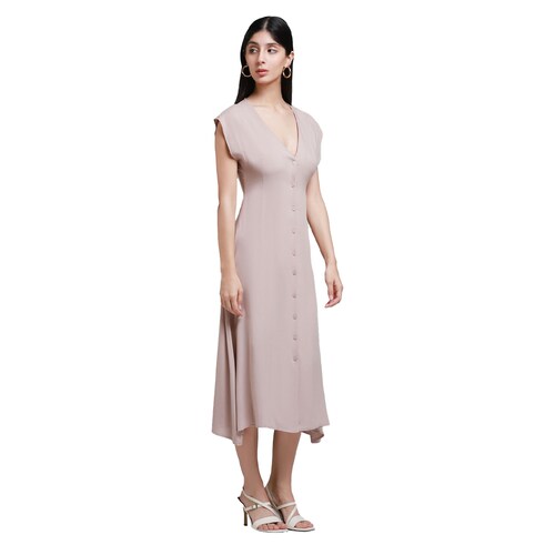 Vestido Midi con Escote en V Y Sin Mangas para Mujer Juniors Lob