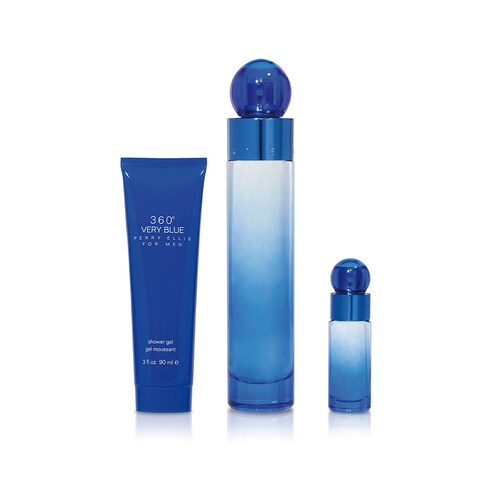 Estuche Eau de Toilette Perry Ellis Very Blue 100 Ml 3 Pc para Hombre