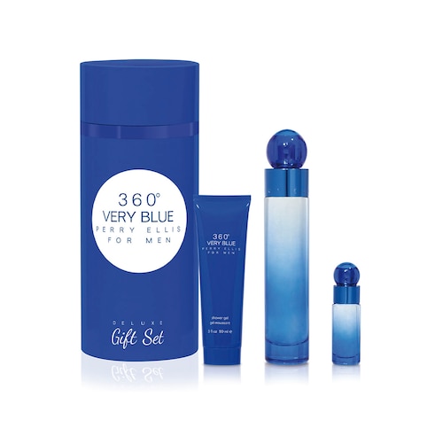 Estuche Eau de Toilette Perry Ellis Very Blue 100 Ml 3 Pc para Hombre