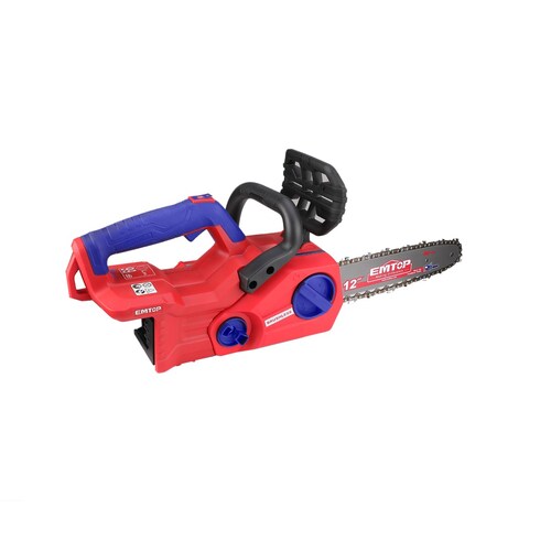 Motosierra Inalámbrica Emtop Brushless 20V Color Rojo