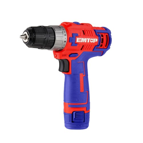 Kit Taladro Atornillador de 45 Nm Inalámbrico de 12V Emtop