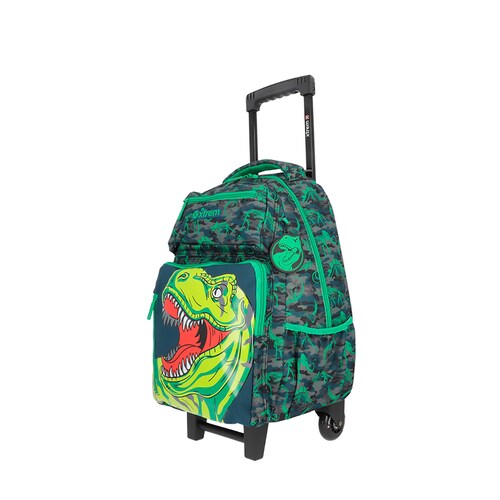 Mochila con Ruedas Set New Run Pack Green Dino Xtrem