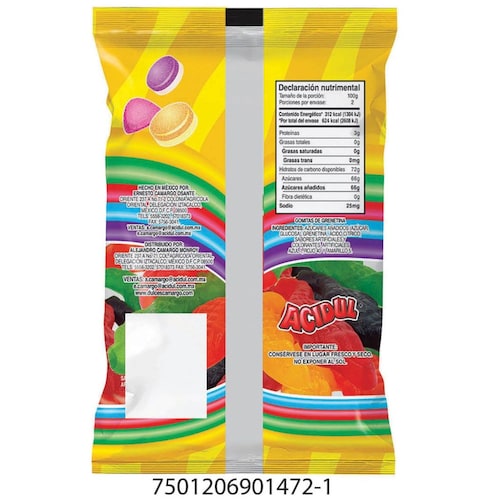 Gomitas de Lagarto 200 G Gomitas Acidul