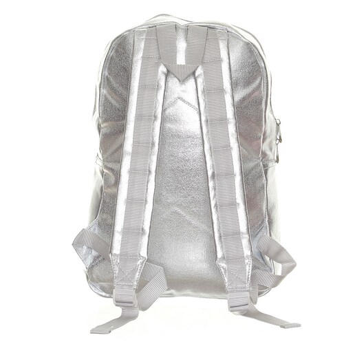 Back Pack Metalico Dos Bolsas Frontales Plata Sports Time