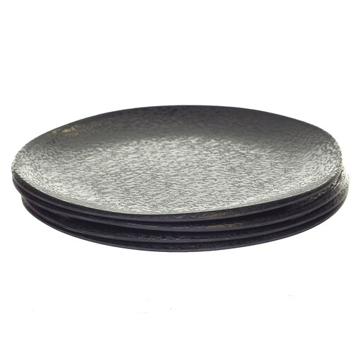 Vajilla 12 Pz Gh Yoko Negro Redonda Melamina Gibson