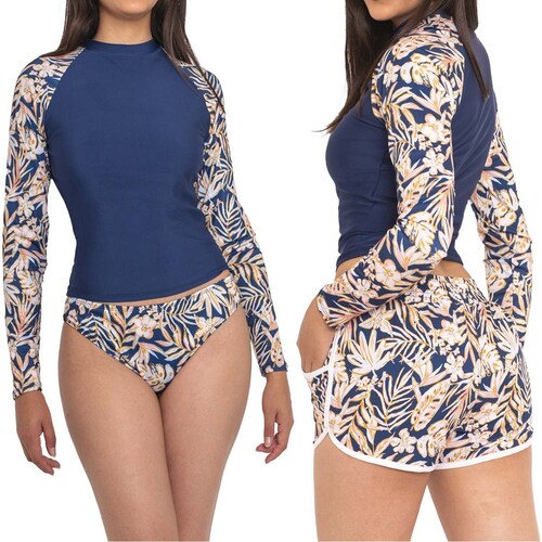 Traje de Baño 3 Pack Playera Short y Bikini para Mujer Relax