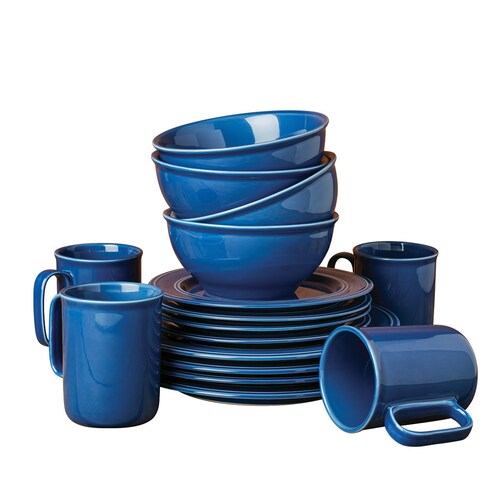 Vajilla de Cerámica  16 Piezas  Azul Tabletops Gallery