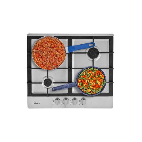 Parrilla 4 Quemadores Acero Inoxidable 60Cm Midea