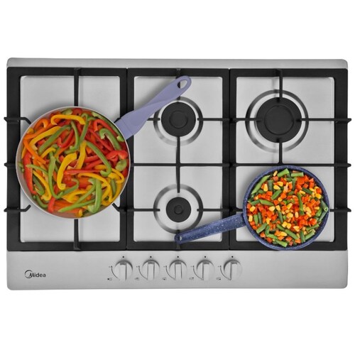 Parrilla 5 Quemadores Acero Inoxidable 76Cm Midea