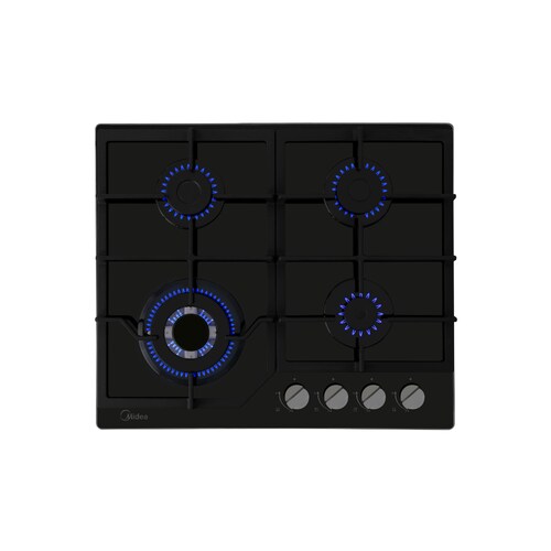 Parrilla 4 Quemadores Negro 60Cm Midea