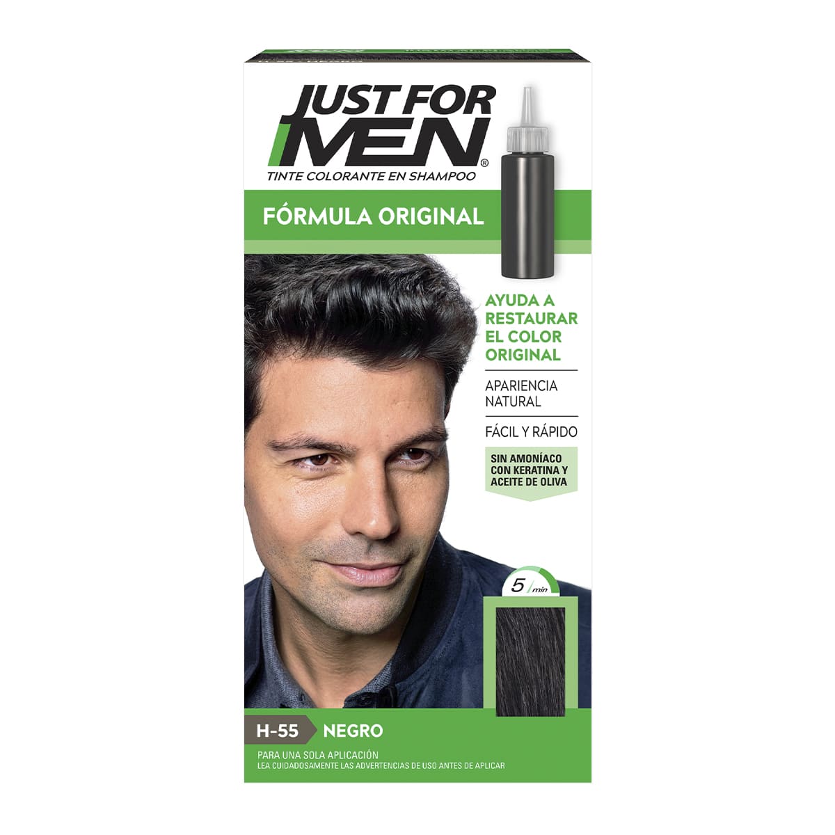 Tinte Colorante en Shampoo Negro Original Just For Men image number 0